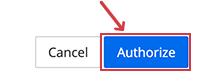 Shift4Shop Rest API with arrow pointing to Authorize button.