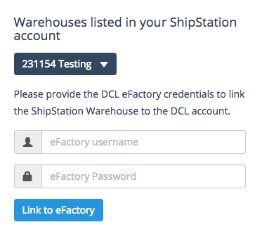 DCL Select warehouse list