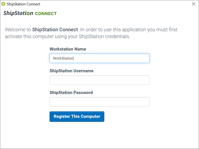 Register ShipStation Connect menu.